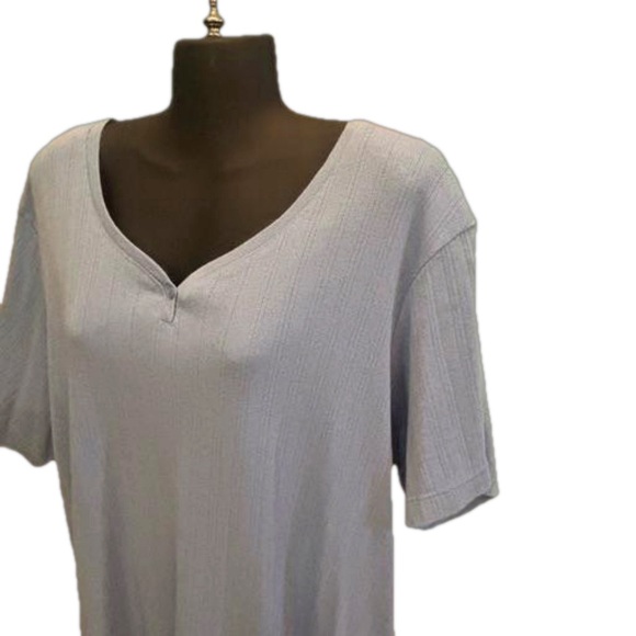 1X Basic Editions light purple short sleeve scoop v-neck pull over short - Picture 8 of 13